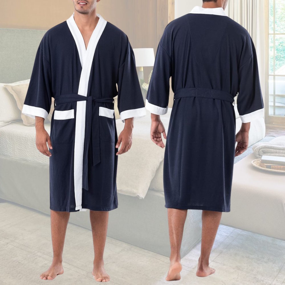 Waffle Bath Robe (Heather Charcoal)