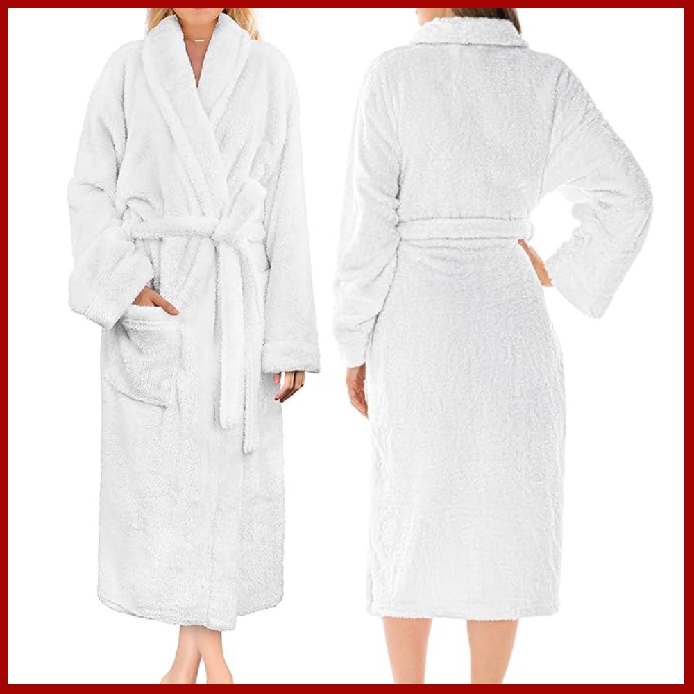 Ladies Fluffy Robe (Wine): image 5