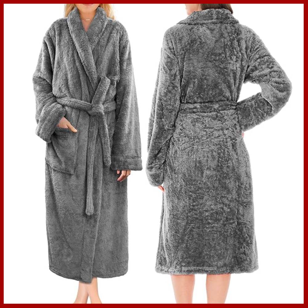 Ladies Fluffy Robe (Wine): image 6